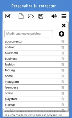 Corrector de español android App screenshot 0