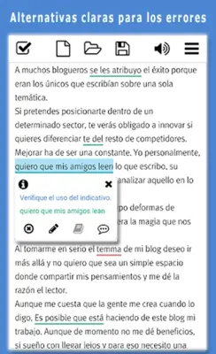 Corrector de español android App screenshot 1